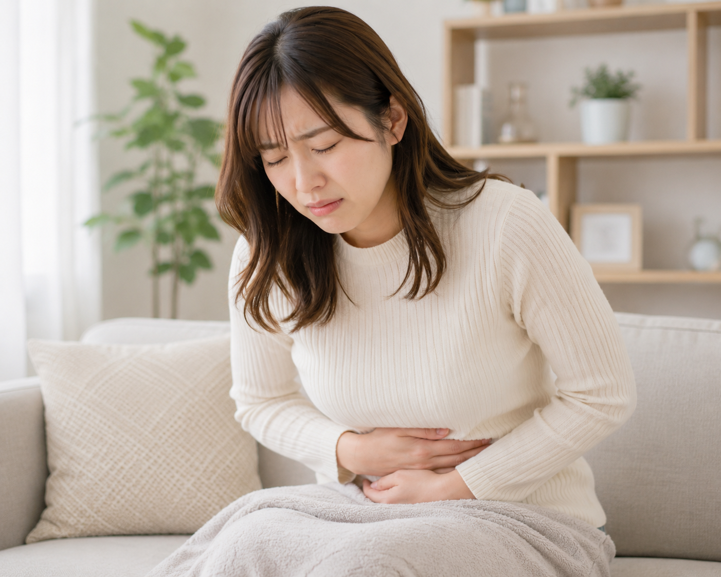 ダイエット中の便秘に悩む女性