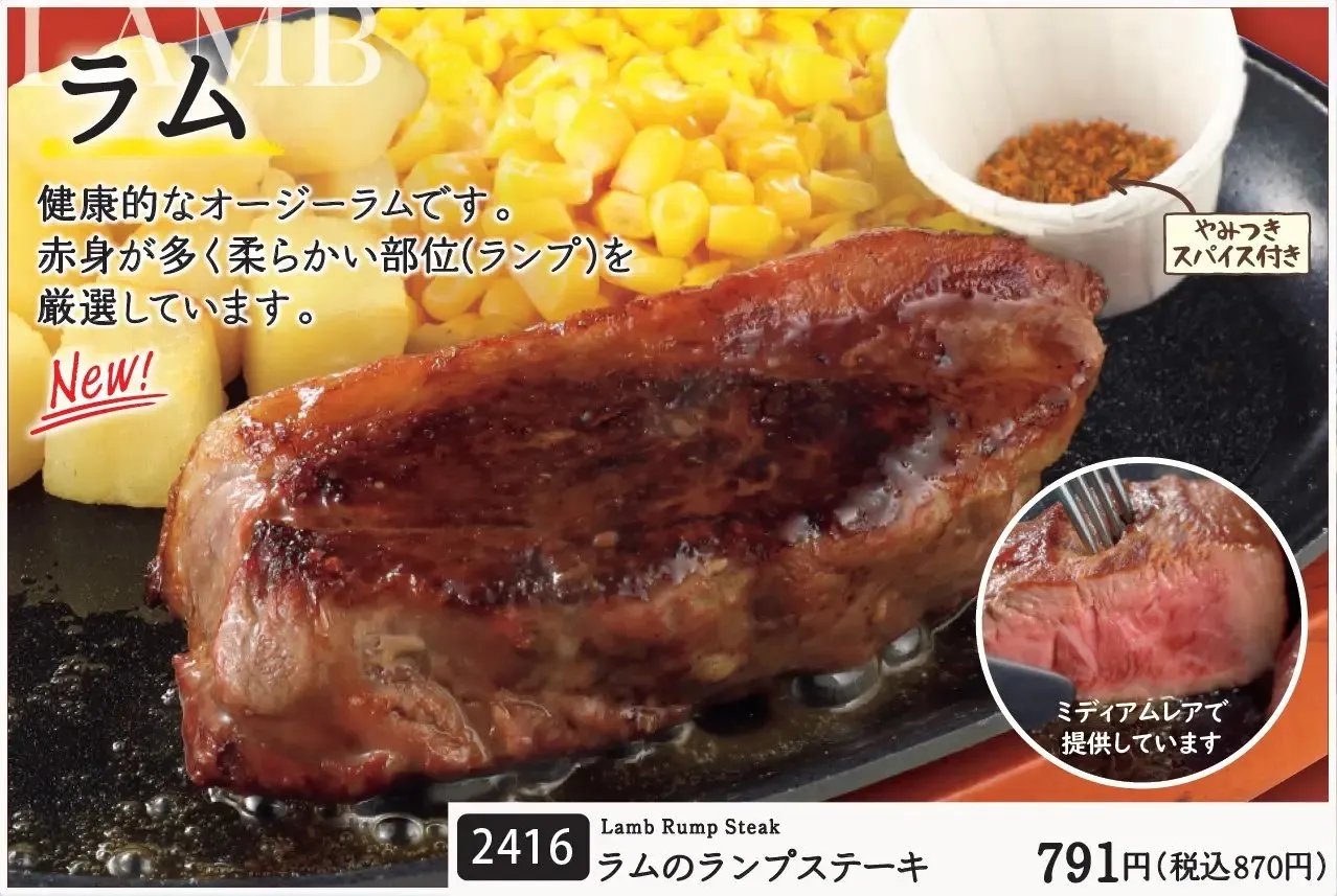 ラムのランプステーキ